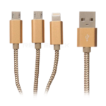 LDNIO LC85 Fast Charging Cable 3in1 USB to Micro USB-C, Micro USB-B, Lightning