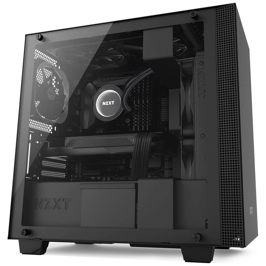 NZXT H400 Matte Black SECC Steel & Tempered Glass ATX Mid Tower Casing ...