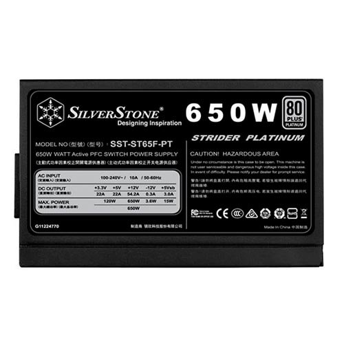 Silverstone ST65F-PT 650W 80+ Platinum Power Supply - REDTECH