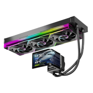 JUNGLE LEOPARD CA360 6.67″ Curved Screen 360mm Liquid CPU Cooler – Black