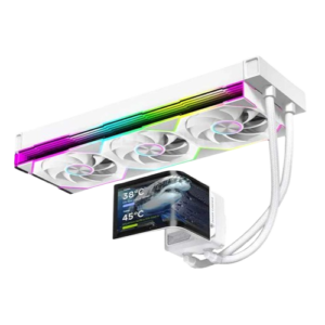 JUNGLE LEOPARD CA360 6.67″ Curved Screen 360mm Liquid CPU Cooler – White